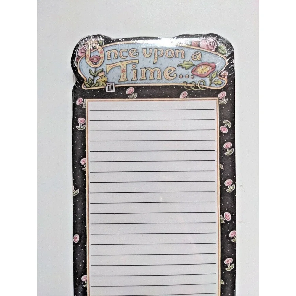 VTG 2003 Mary Engelbreit‎ Magnetic Notepad Once Upon a Time Flowers Sealed NIP
